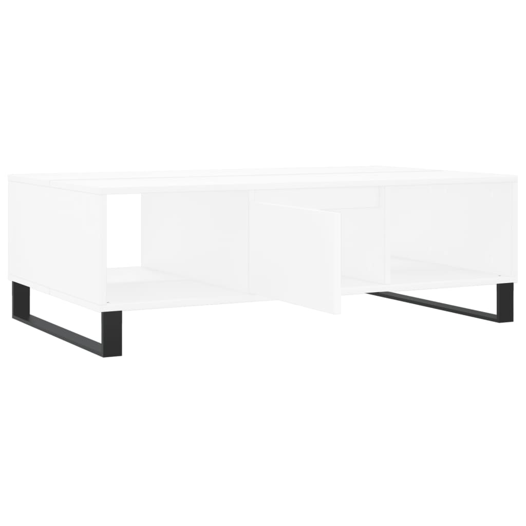 Tavolino da Salotto Bianco 104x60x35 cm in Legno Multistrato - homemem39