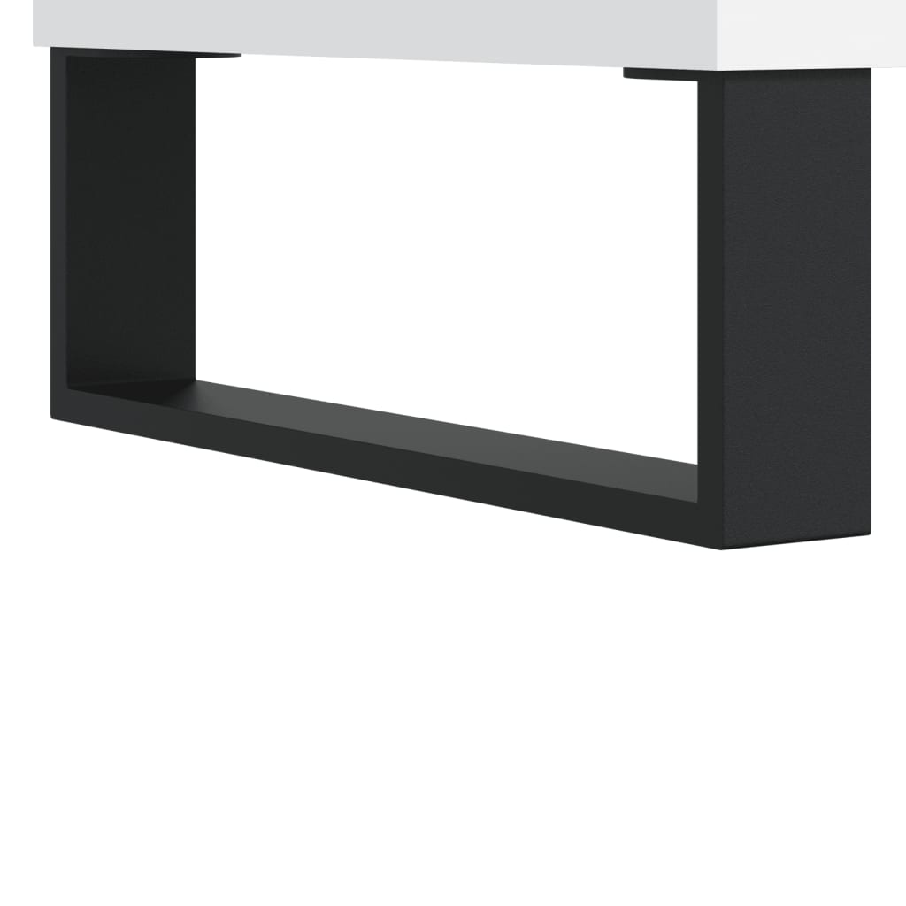 Tavolino da Salotto Bianco 104x60x35 cm in Legno Multistrato - homemem39