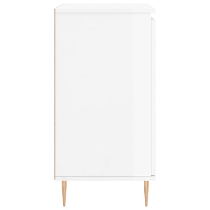 Credenza Bianco Lucido 60x35x70 cm in Legno Multistrato - homemem39