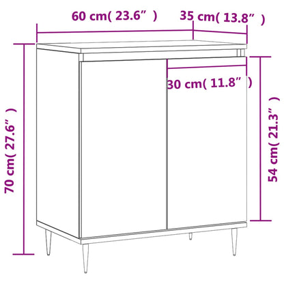 Credenza Rovere Fumo 60x35x70 cm in Legno Multistrato - homemem39