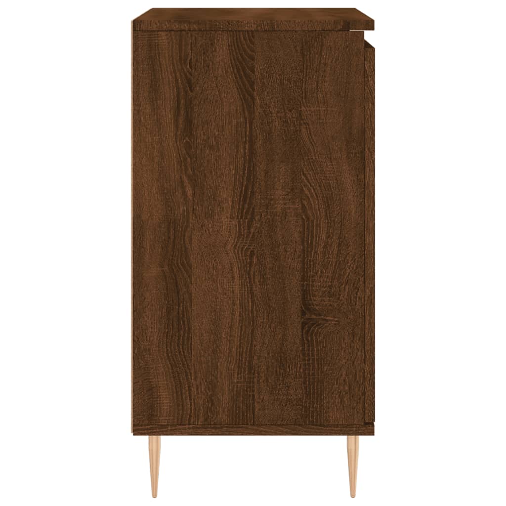 Credenza Rovere Marrone 60x35x70 cm in Legno Multistrato - homemem39