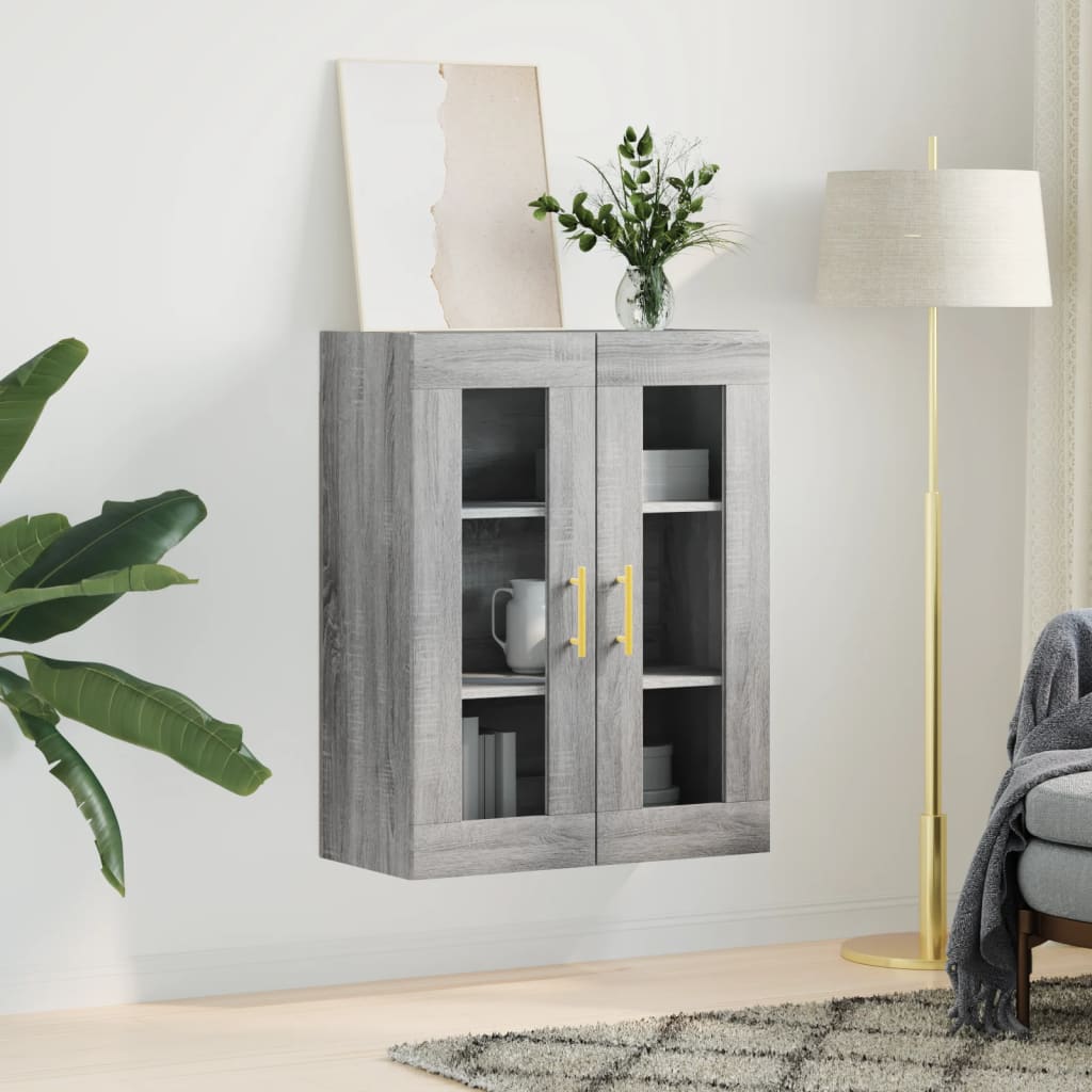 Mobile a Parete Grigio Sonoma 69,5x34x90 cm - homemem39