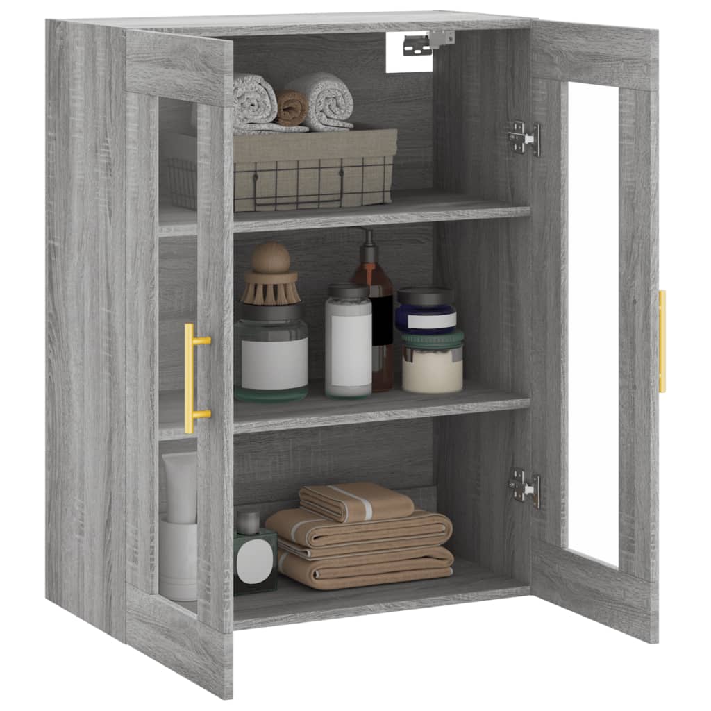 Mobile a Parete Grigio Sonoma 69,5x34x90 cm - homemem39