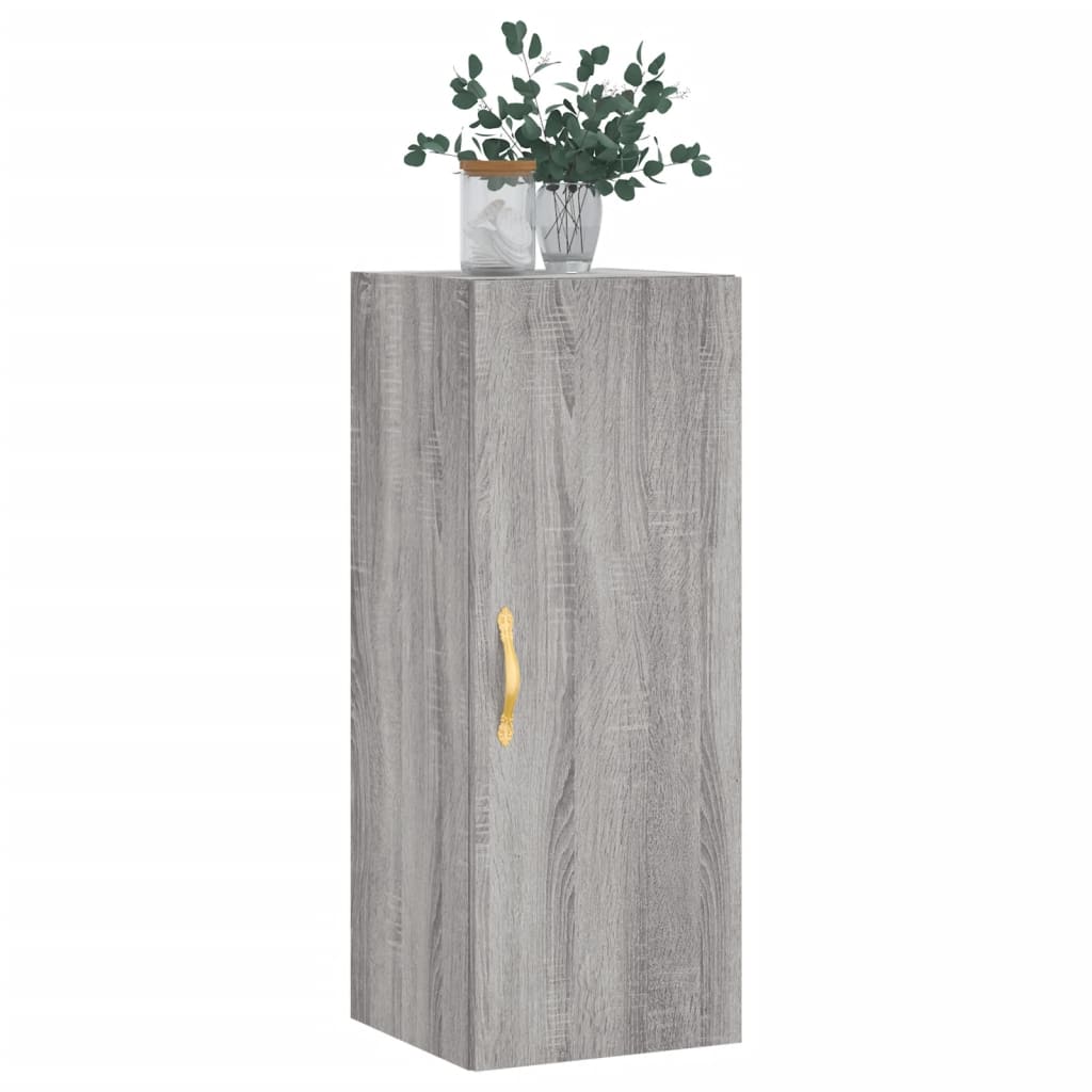 Mobile a Parete Grigio Sonoma 34,5x34x90 cm - homemem39