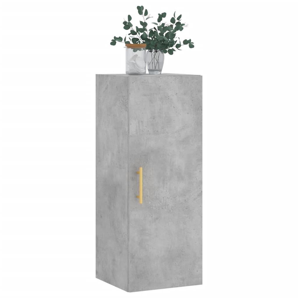 Mobile a Parete Grigio Cemento 34,5x34x90 cm - homemem39