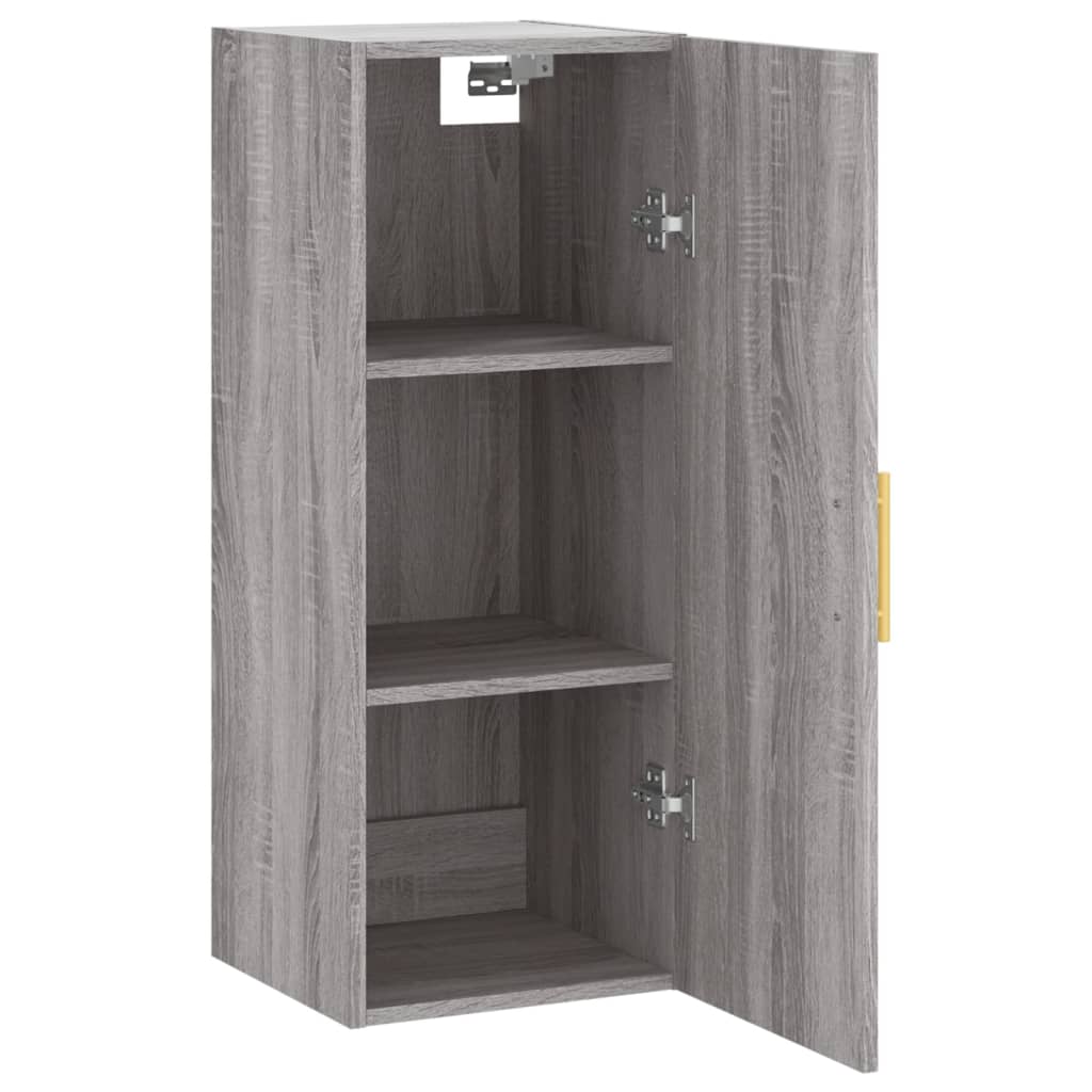 Mobile a Parete Grigio Sonoma 34,5x34x90 cm - homemem39