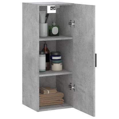 Mobile a Parete Grigio Cemento 34,5x34x90 cm - homemem39