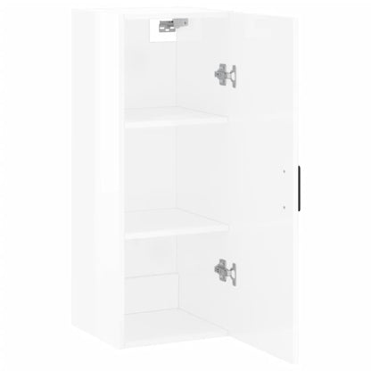 Mobile a Parete Bianco Lucido 34,5x34x90 cm - homemem39