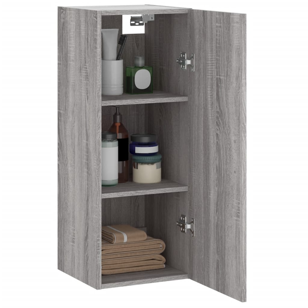 Mobile a Parete Grigio Sonoma 34,5x34x90 cm - homemem39