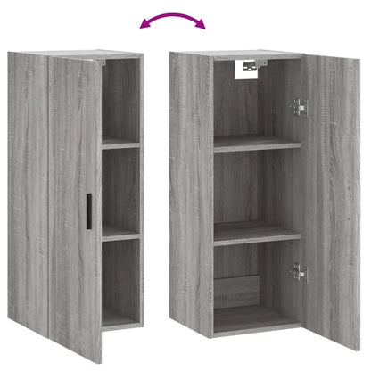 Mobile a Parete Grigio Sonoma 34,5x34x90 cm - homemem39