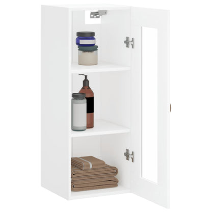 Mobile a Parete Bianco 34,5x34x90 cm - homemem39