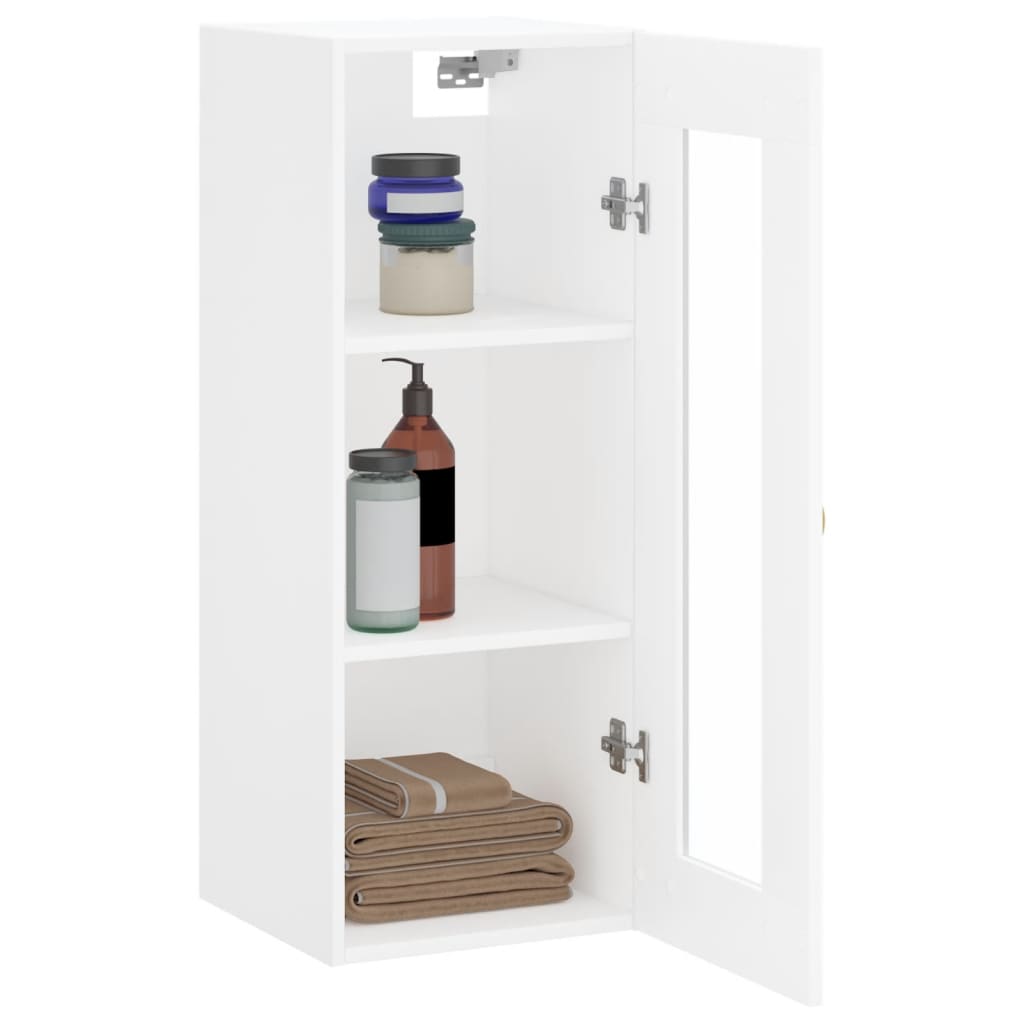 Mobile a Parete Bianco 34,5x34x90 cm - homemem39