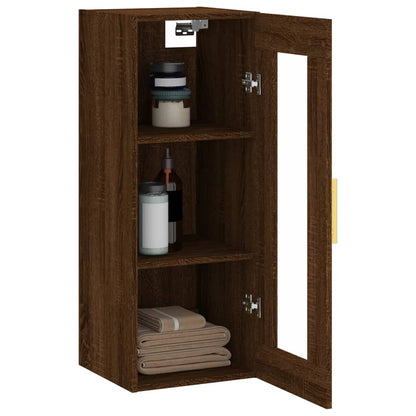 Mobile a Parete Rovere Marrone 34,5x34x90 cm - homemem39