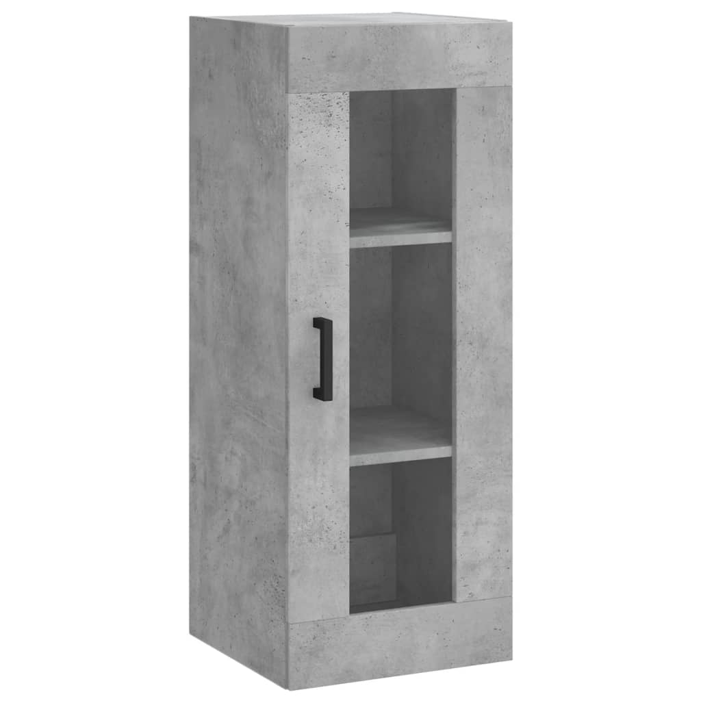 Mobile a Parete Grigio Cemento 34,5x34x90 cm - homemem39