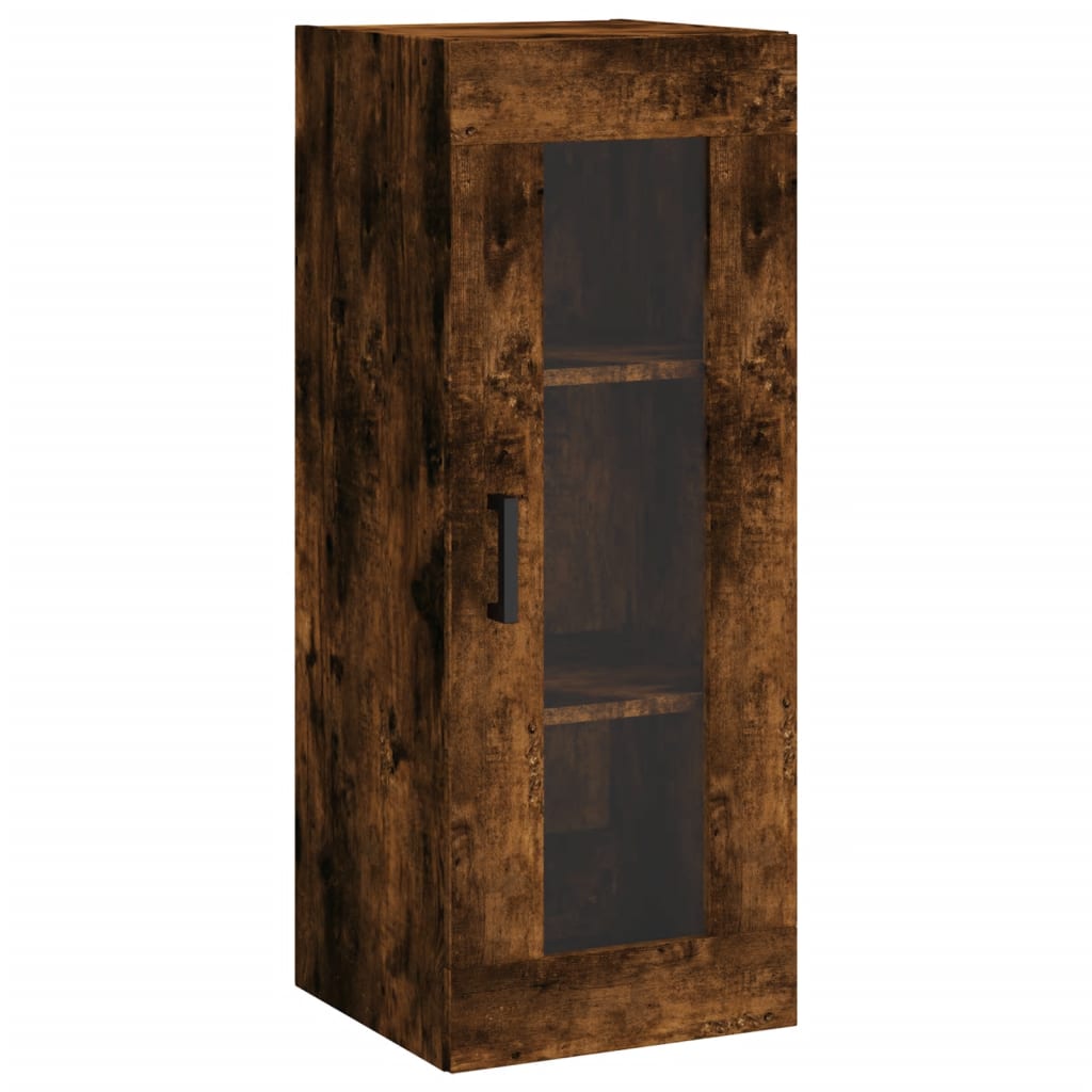 Mobile a Parete Rovere Fumo 34,5x34x90 cm - homemem39