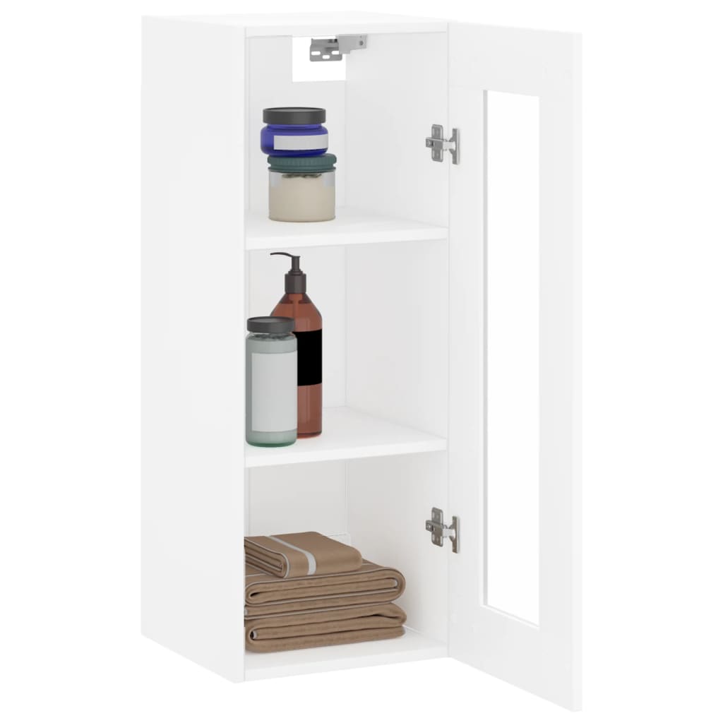 Mobile a Parete Bianco 34,5x34x90 cm - homemem39