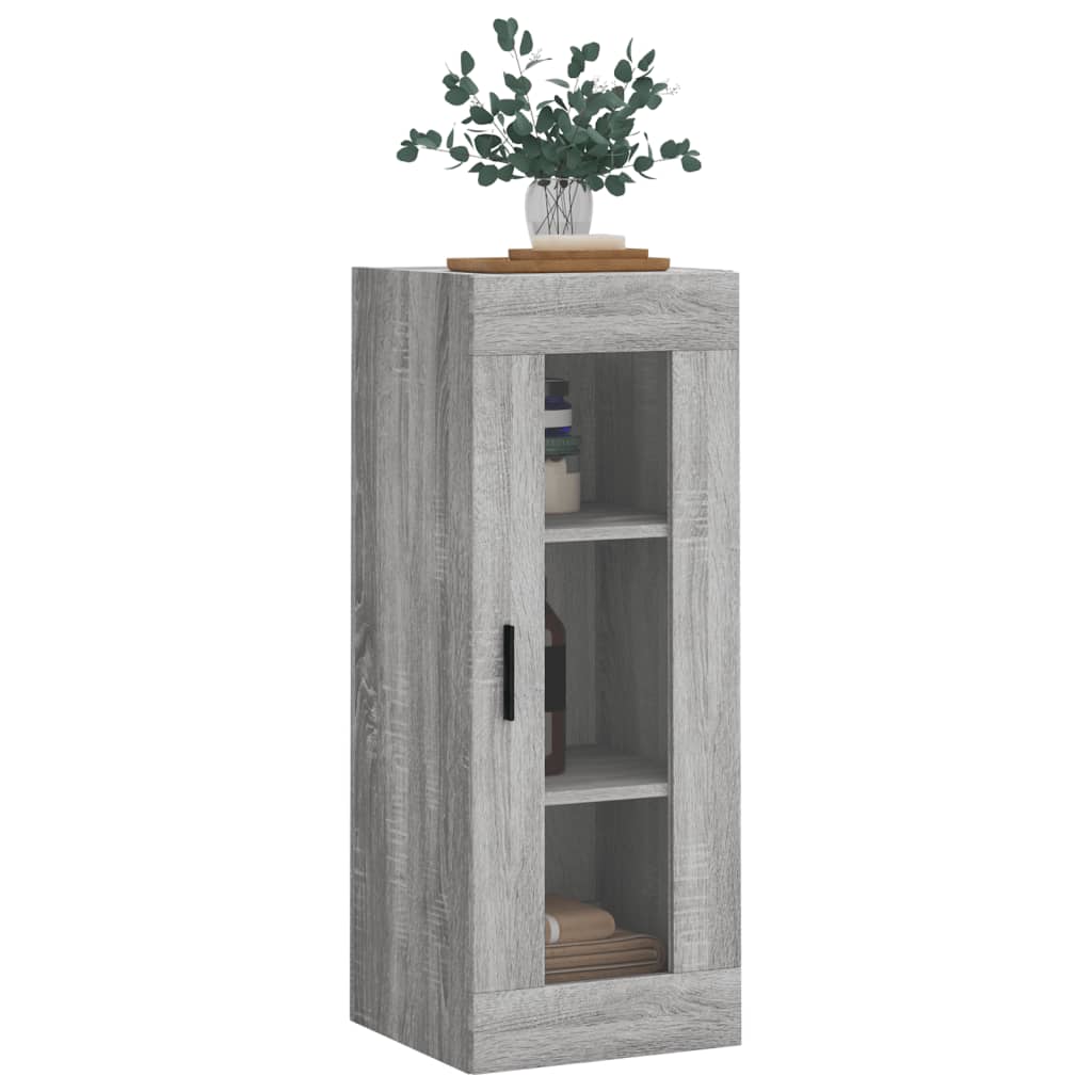 Mobile a Parete Grigio Sonoma 34,5x34x90 cm - homemem39