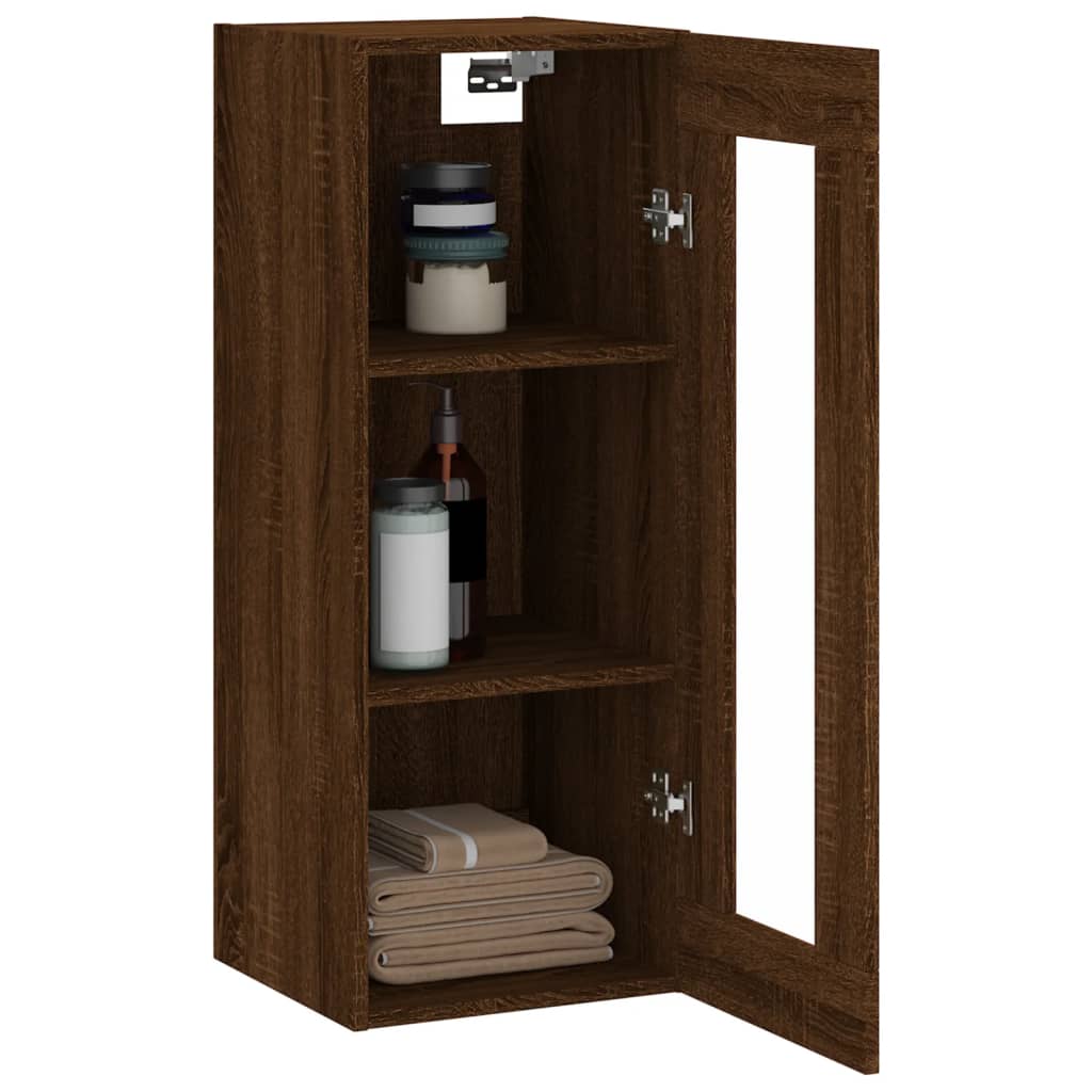 Mobile a Parete Rovere Marrone 34,5x34x90 cm - homemem39