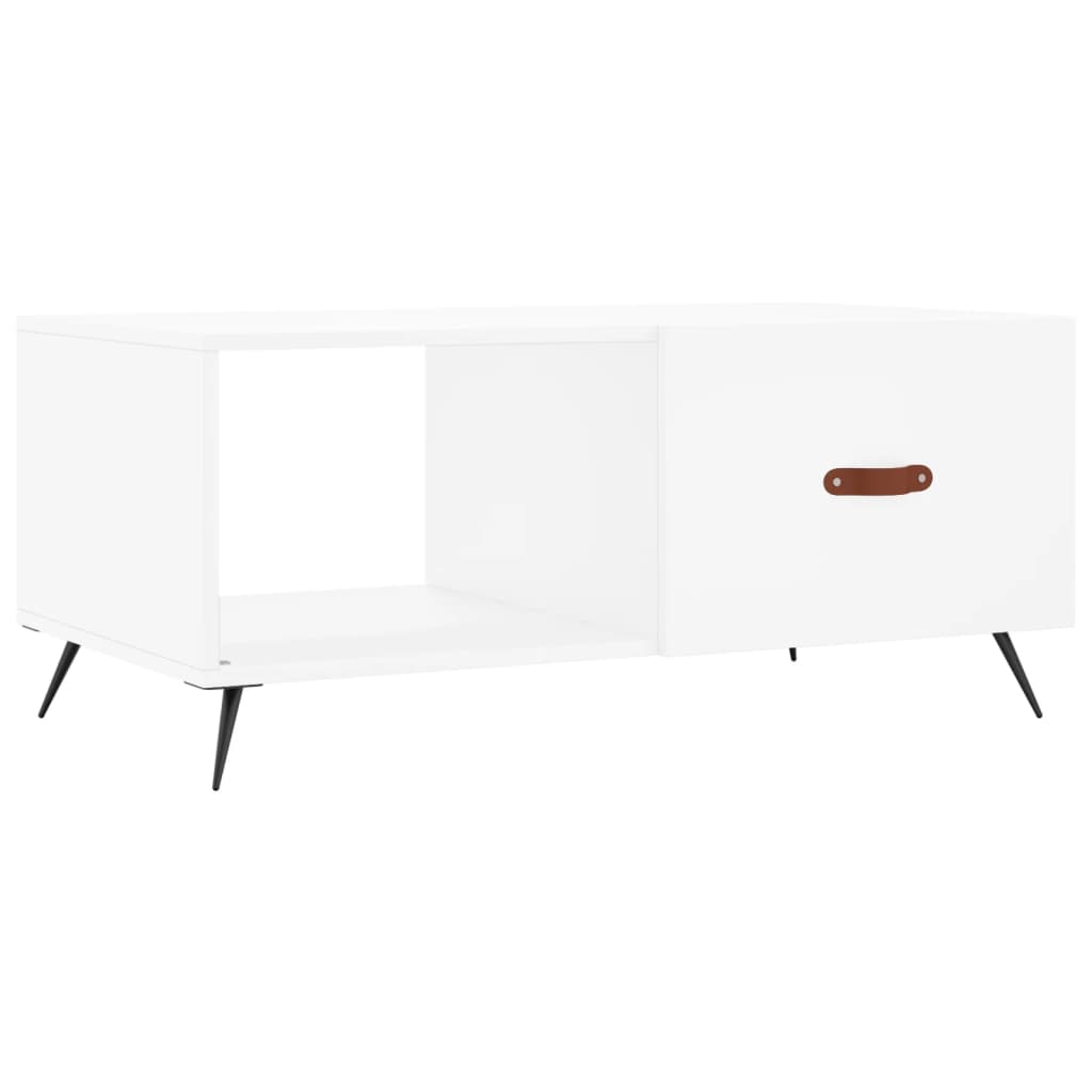 Tavolino da Salotto Bianco 90x50x40 cm in Legno Multistrato - homemem39