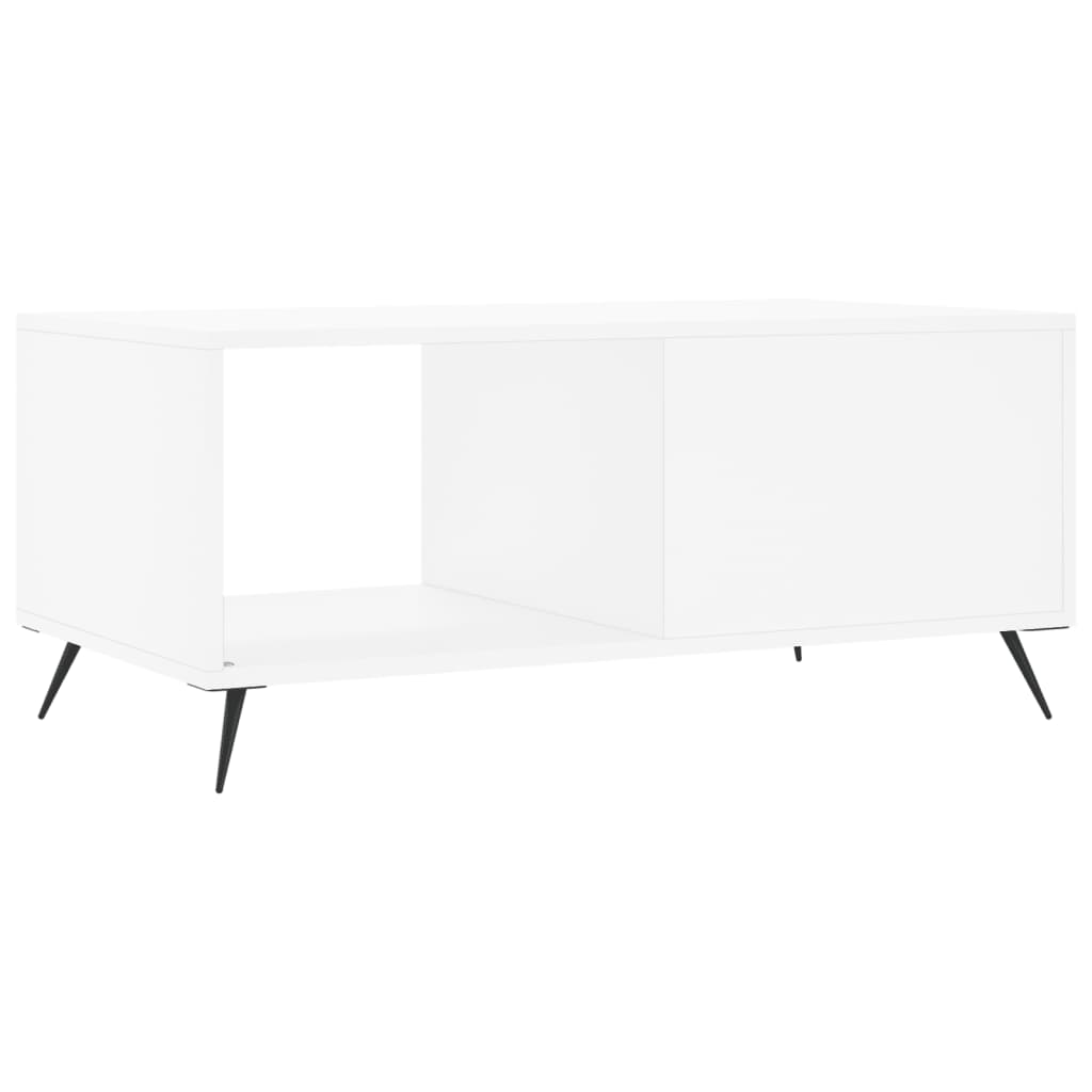 Tavolino da Salotto Bianco 90x50x40 cm in Legno Multistrato - homemem39