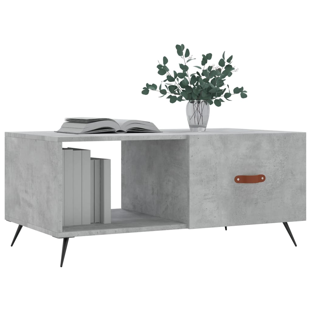 Tavolino da Salotto Grigio Cemento 90x50x40cm Legno Multistrato - homemem39