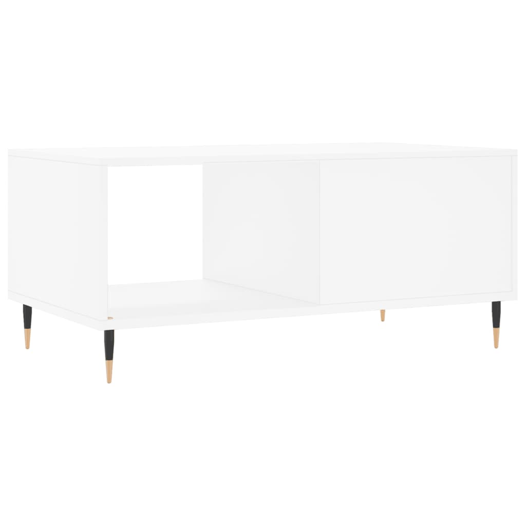 Tavolino da Salotto Bianco 90x50x40 cm in Legno Multistrato - homemem39