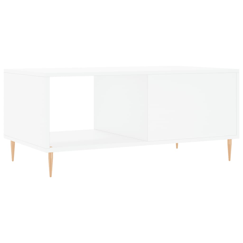 Tavolino da Salotto Bianco 90x50x40 cm in Legno Multistrato - homemem39