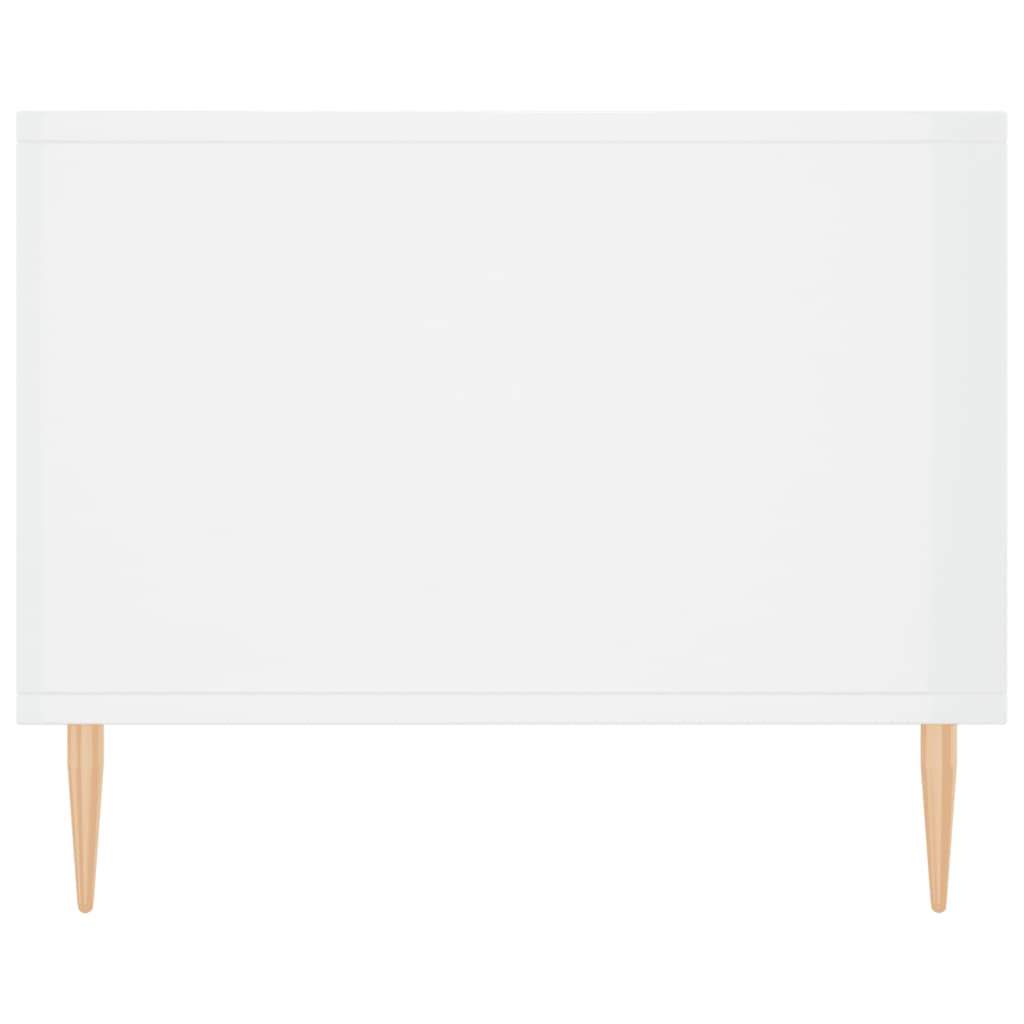 Tavolino da Salotto Bianco Lucido 90x50x40 cm Legno Multistrato - homemem39