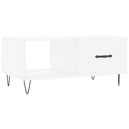 Tavolino da Salotto Bianco 90x50x40 cm in Legno Multistrato - homemem39