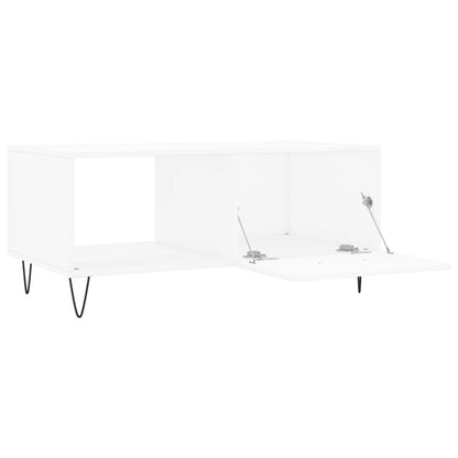 Tavolino da Salotto Bianco 90x50x40 cm in Legno Multistrato - homemem39