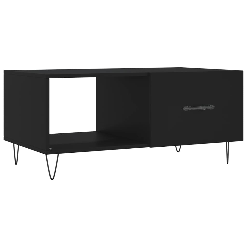 Tavolino da Salotto Nero 90x50x40 cm in Legno Multistrato - homemem39