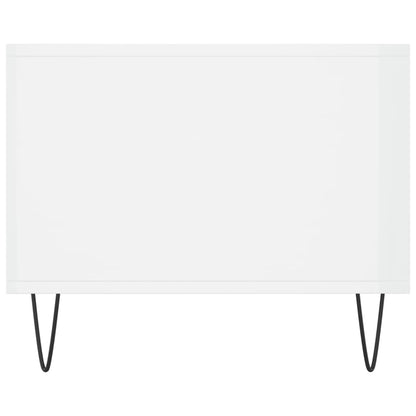 Tavolino da Salotto Bianco Lucido 90x50x40 cm Legno Multistrato - homemem39