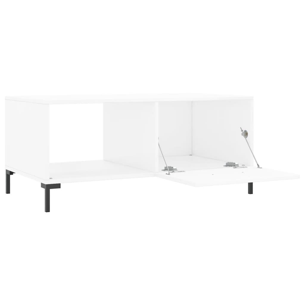 Tavolino da Salotto Bianco 90x50x40 cm in Legno Multistrato - homemem39