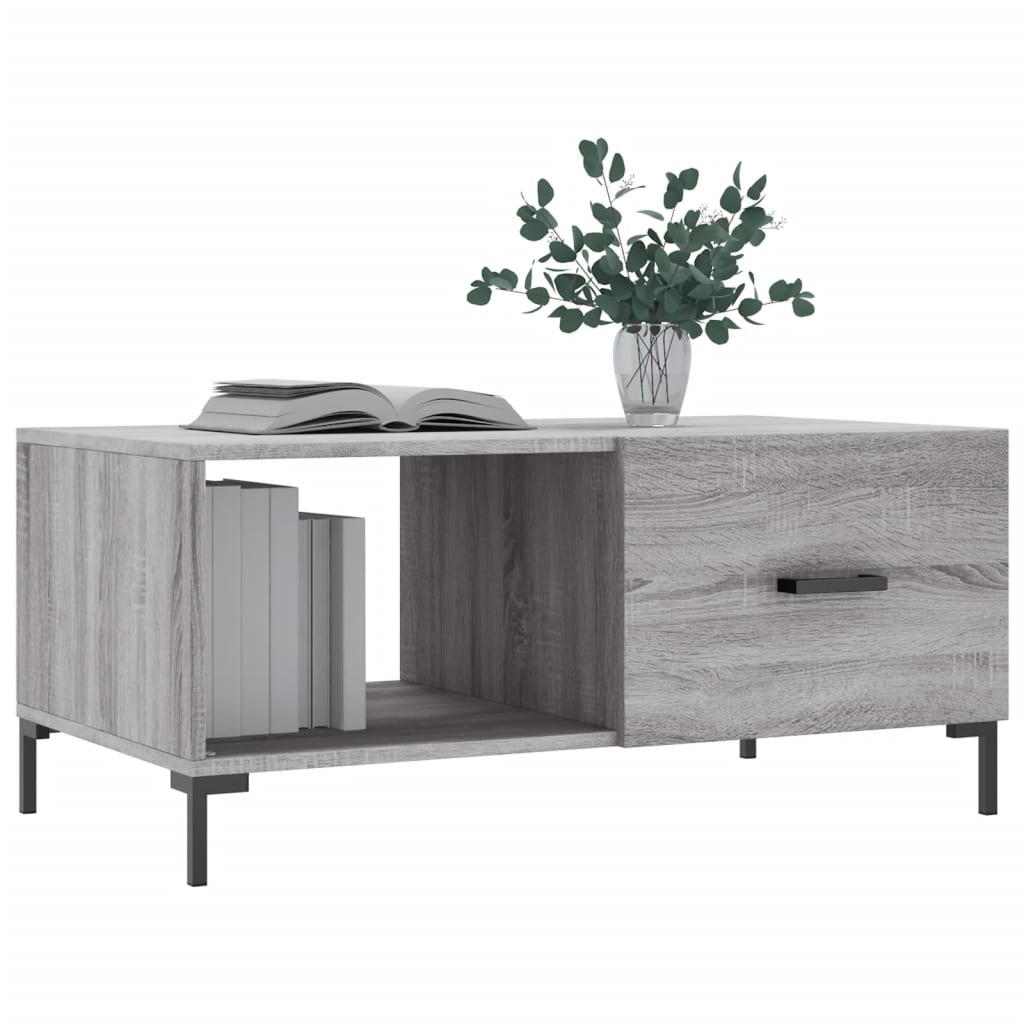 Tavolino da Salotto Grigio Sonoma 90x50x40 cm Legno Multistrato - homemem39