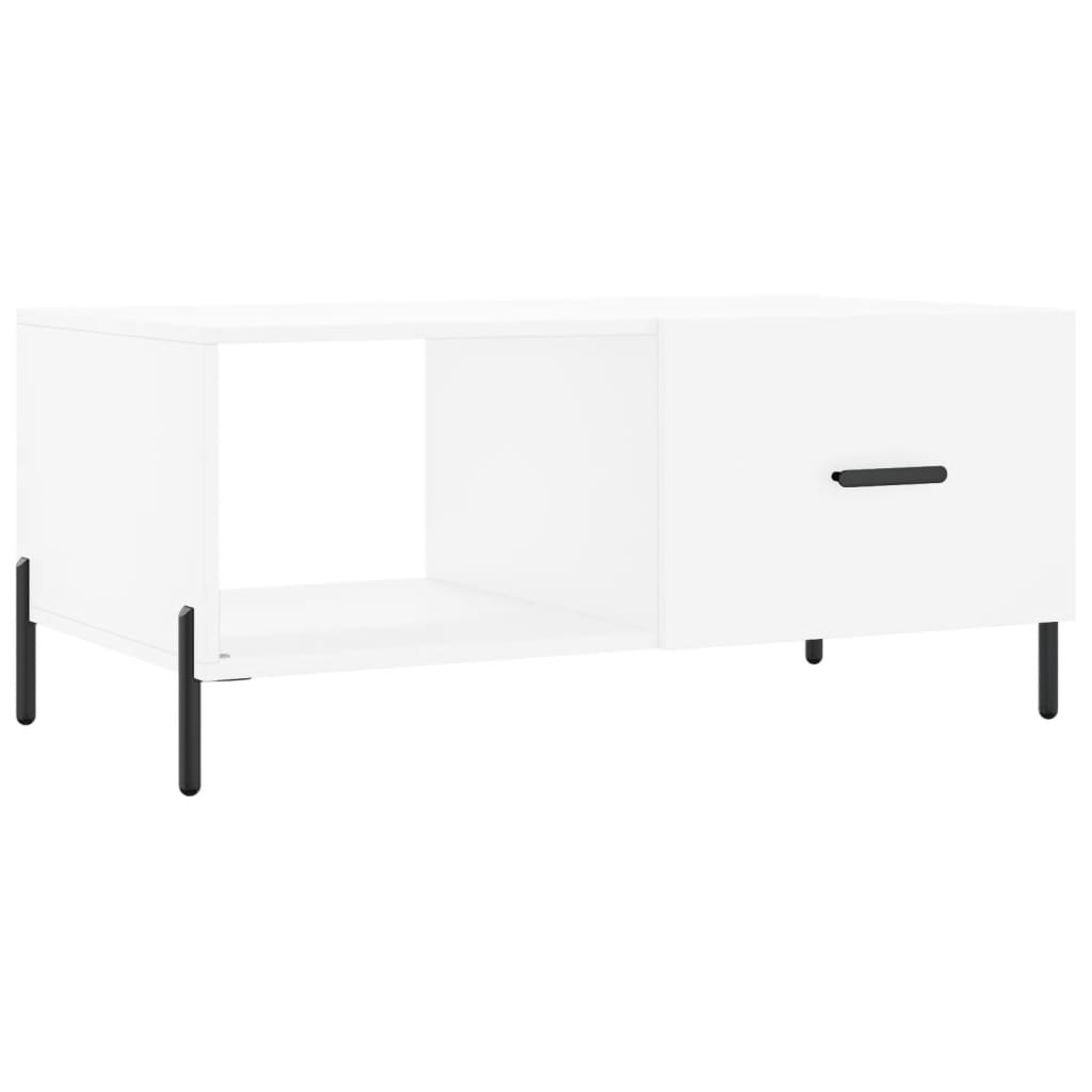 Tavolino da Salotto Bianco 90x50x40 cm in Legno Multistrato - homemem39