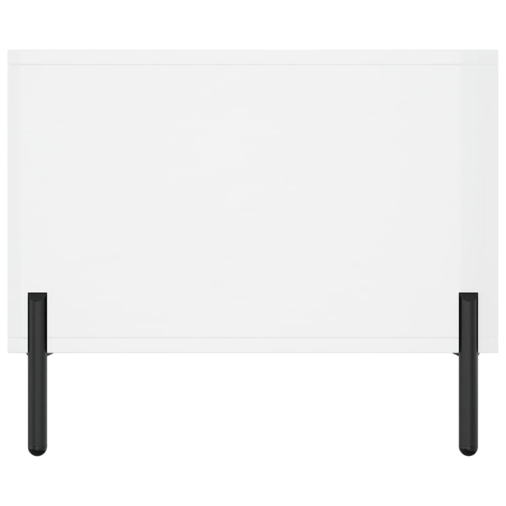 Tavolino da Salotto Bianco Lucido 90x50x40 cm Legno Multistrato - homemem39