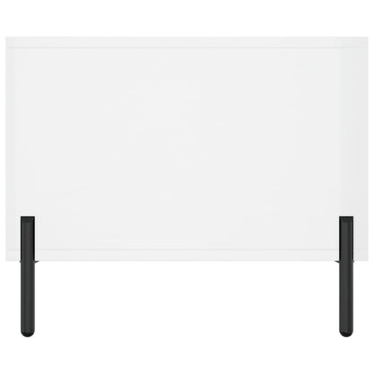 Tavolino da Salotto Bianco Lucido 90x50x40 cm Legno Multistrato - homemem39