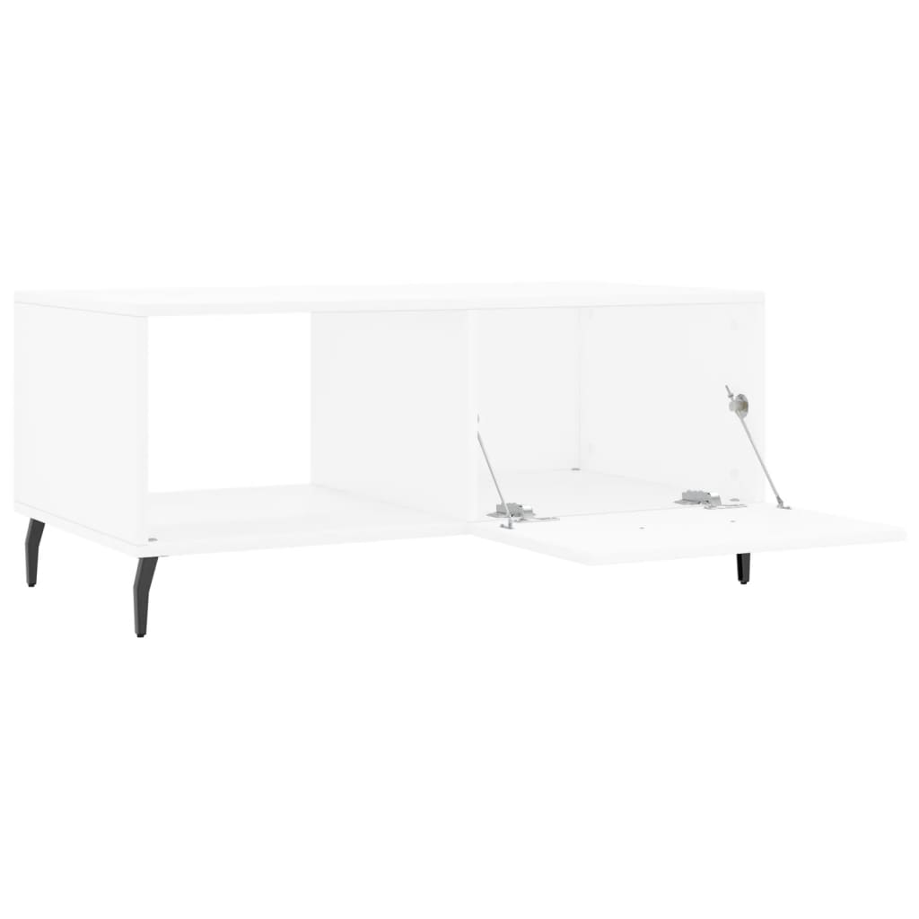 Tavolino da Salotto Bianco 90x50x40 cm in Legno Multistrato - homemem39