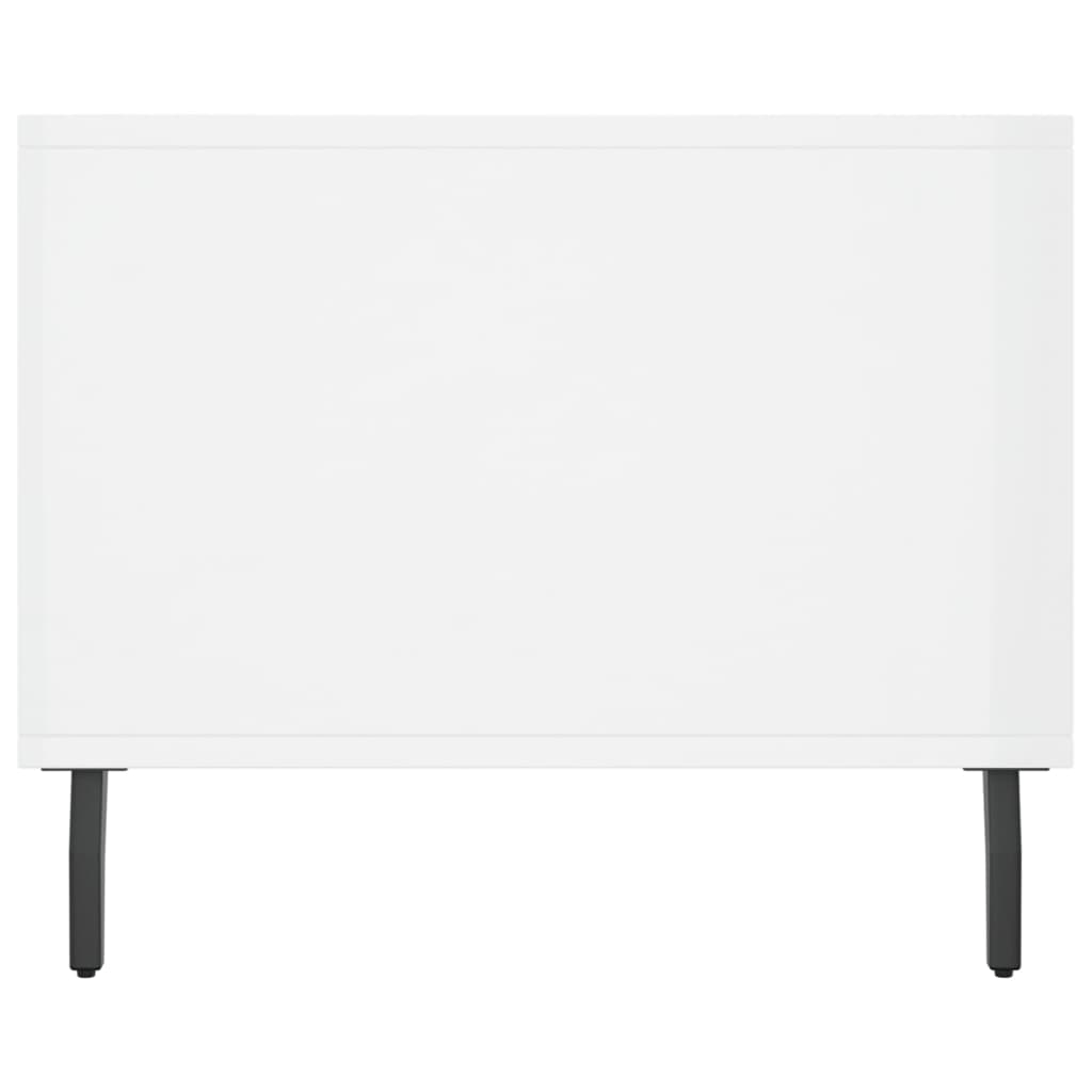 Tavolino da Salotto Bianco Lucido 90x50x40 cm Legno Multistrato - homemem39