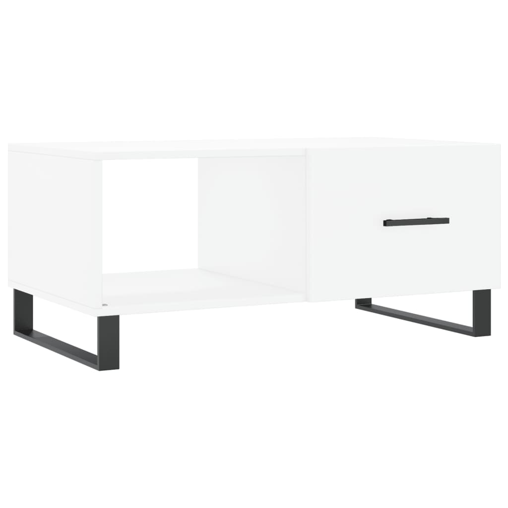 Tavolino da Salotto Bianco 90x50x40 cm in Legno Multistrato - homemem39