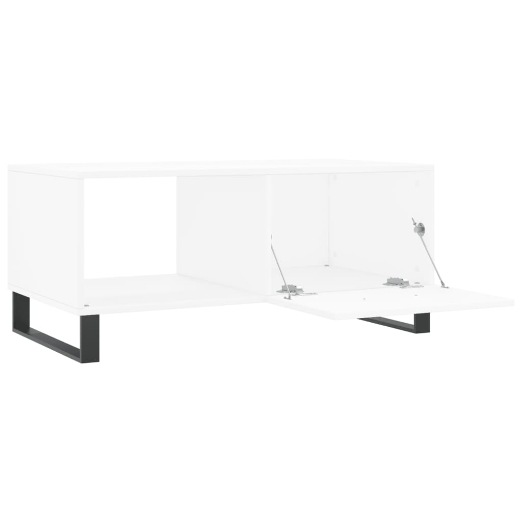 Tavolino da Salotto Bianco 90x50x40 cm in Legno Multistrato - homemem39