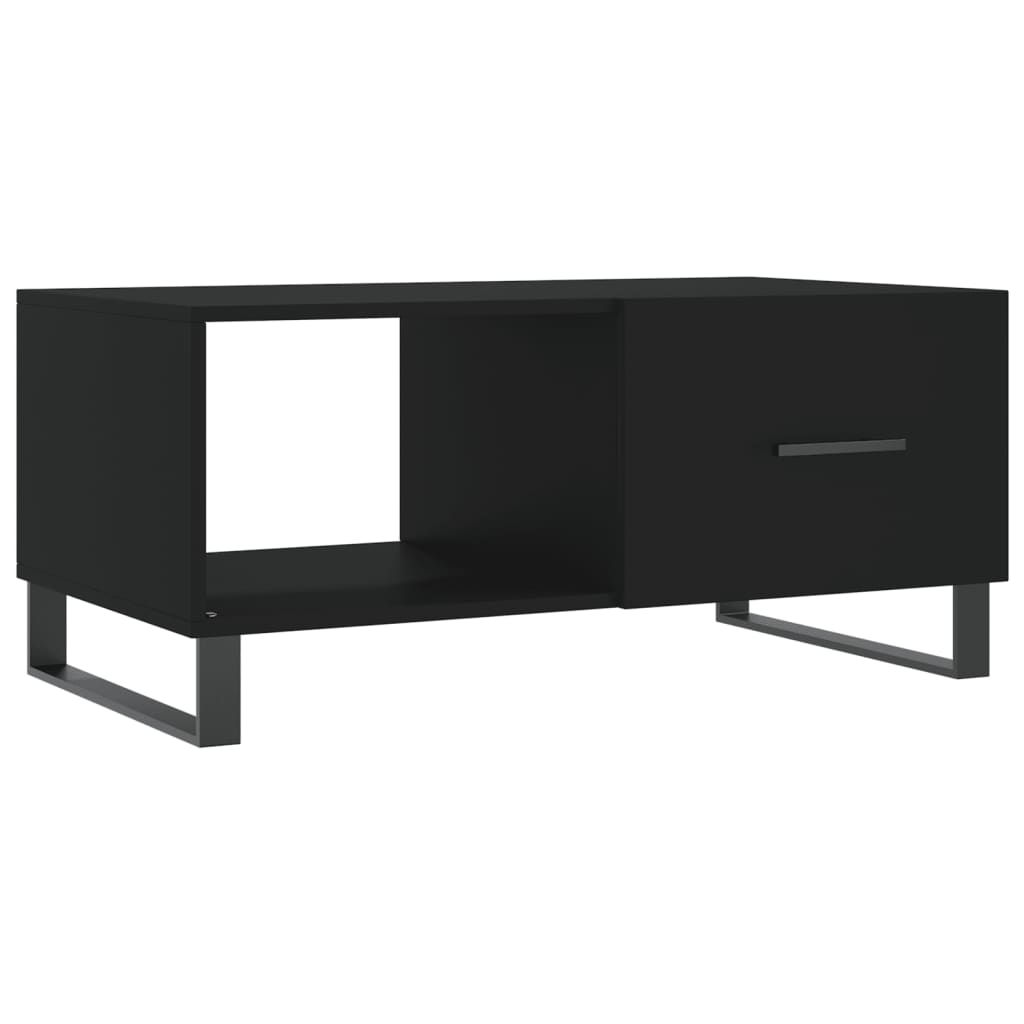 Tavolino da Salotto Nero 90x50x40 cm in Legno Multistrato - homemem39