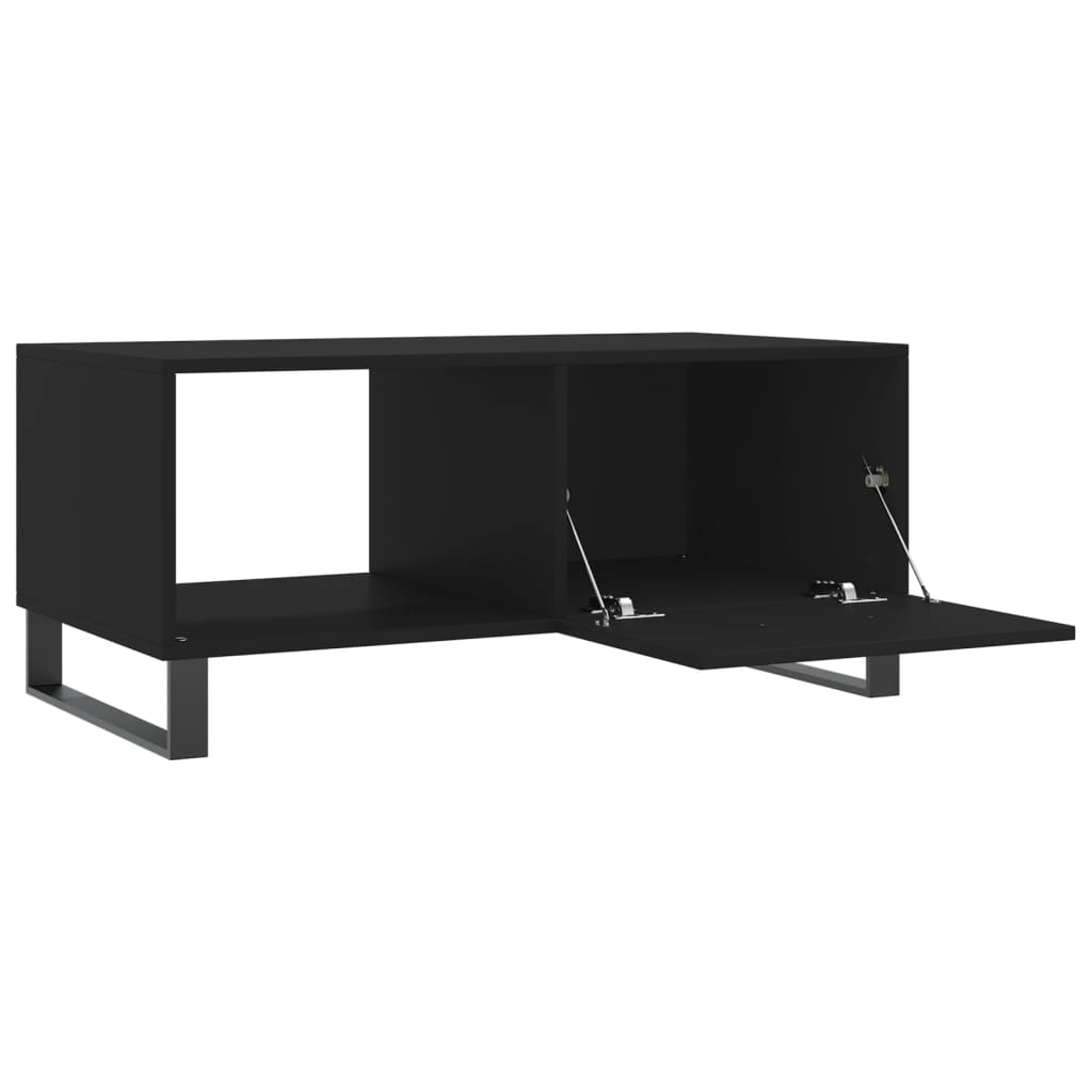 Tavolino da Salotto Nero 90x50x40 cm in Legno Multistrato - homemem39