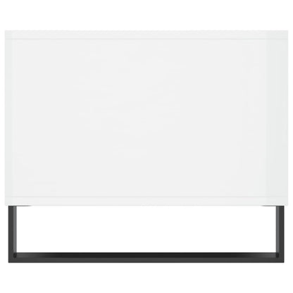 Tavolino da Salotto Bianco Lucido 90x50x40 cm Legno Multistrato - homemem39