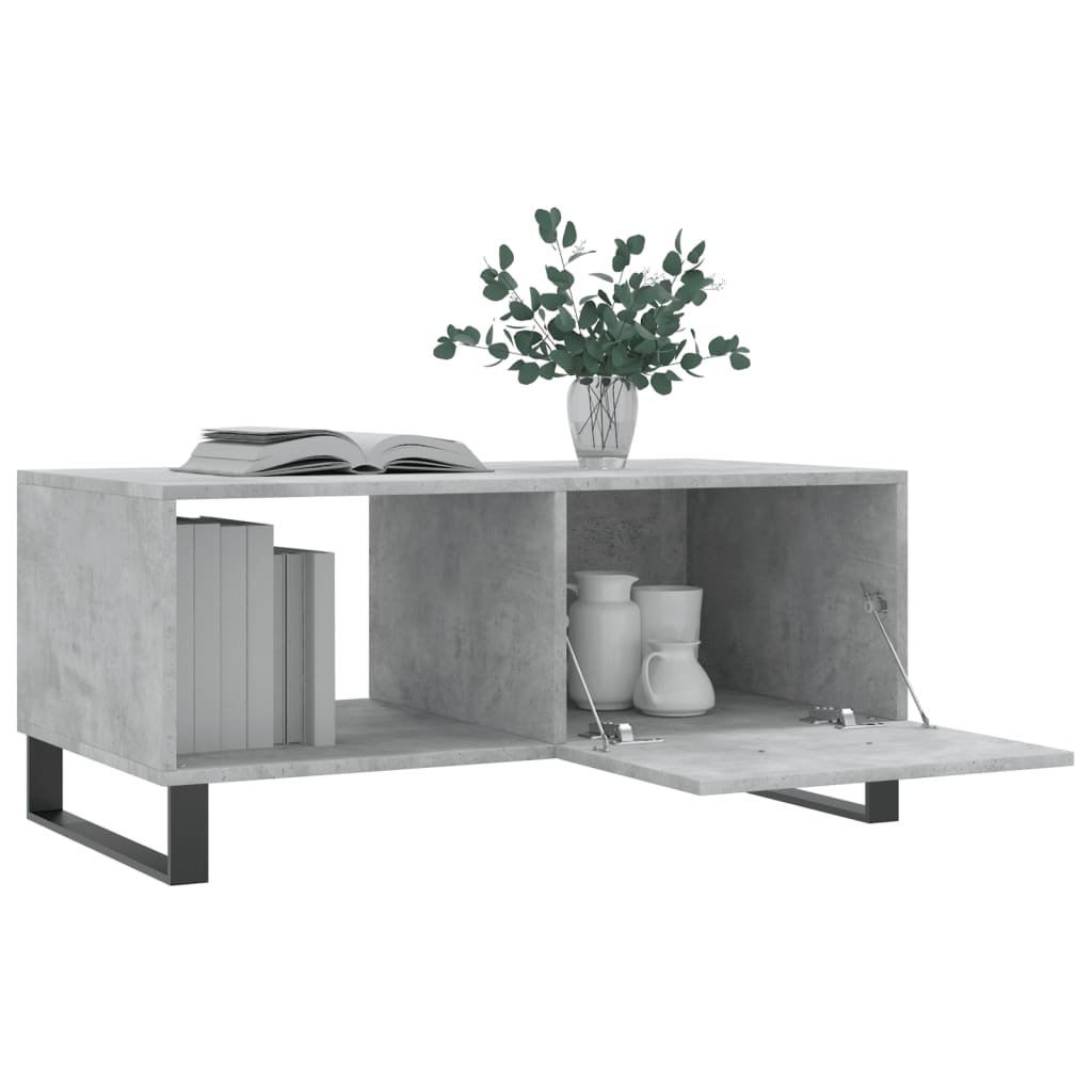 Tavolino da Salotto Grigio Cemento 90x50x40cm Legno Multistrato - homemem39