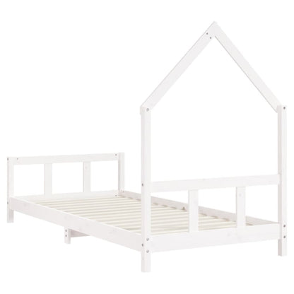 Giroletto per Bambini Bianco 90x200cm in Legno Massello di Pino - homemem39