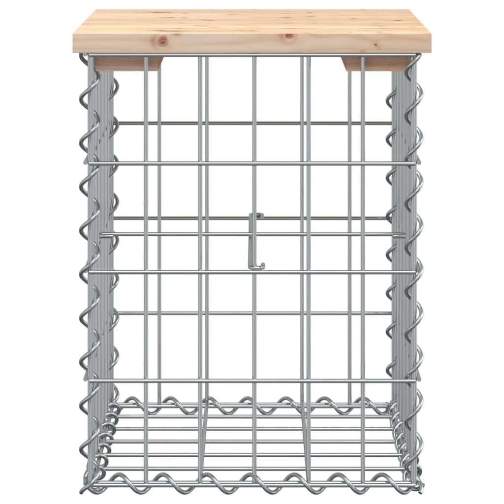 Panca Giardino Design Gabbione 33x31x42 cm Legno Massello Pino - homemem39