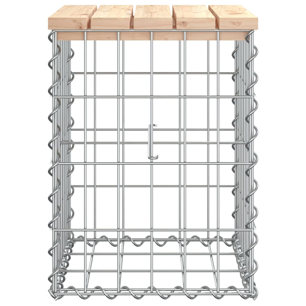 Panca Giardino Design Gabbione 33x31x42 cm Legno Massello Pino - homemem39