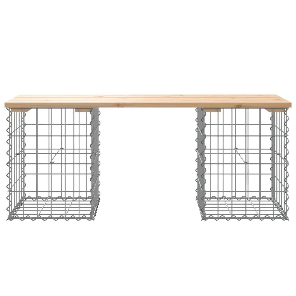 Panca Giardino Design Gabbione 103x31x42 cm Legno Massello Pino - homemem39