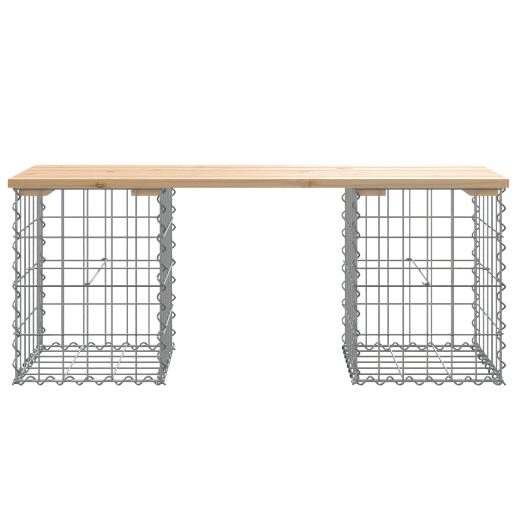 Panca Giardino Design Gabbione 103x31x42 cm Legno Massello Pino - homemem39